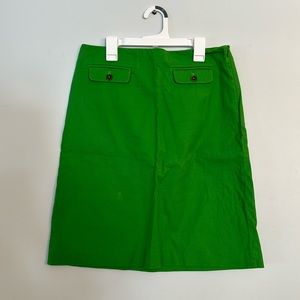 Green J. Crew Pencil Skirt